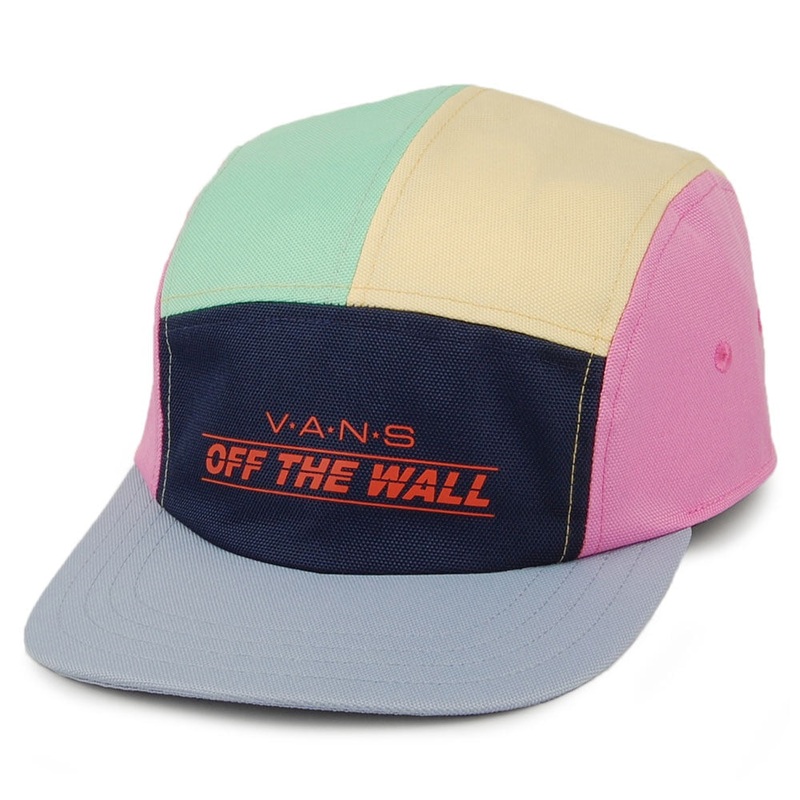Vans Hats Checkwork Colour Block 5 Panel Cap – Multi-Coloured Adjustable