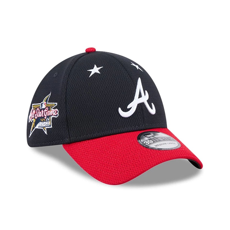 Atlanta Braves MLB 2025 All Star Game Navy 39THIRTY Stretch Fit Cap S-M