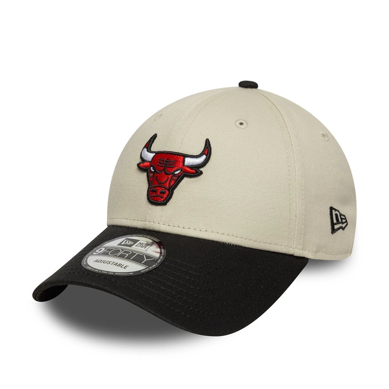Chicago Bulls NBA Colour Block Cream 9FORTY Adjustable Cap OSFM