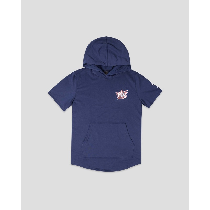 Short Sleeve Youth Hoodie (Navy) – Baseballism x USA Baseball Youth Small