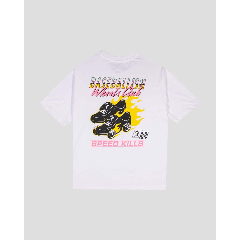 Speed Kills Pima Cotton T-Shirt – White Small