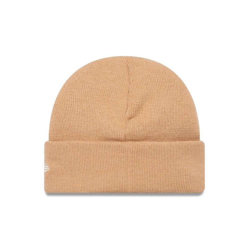 New Era Beige Short Cuff Knit Beanie Hat OSFM