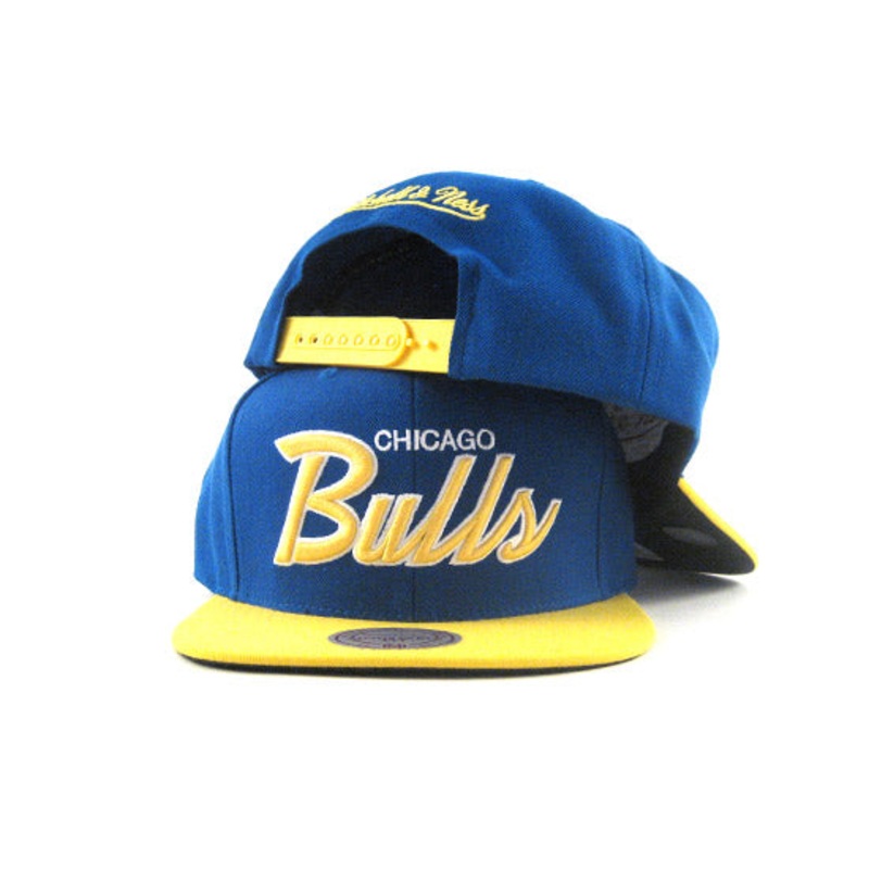 Chicago Bulls  Mitchell & Ness Laney Snapback Hats NX36Z (Royal Yellow) One Size