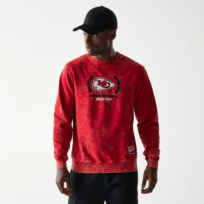 Kansas City Chiefs NFL Throwback Red Crew Neck Sweater S