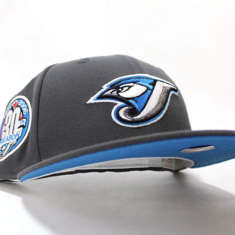 Toronto Blue Jays 30TH Anniversary New Era 59Fifty Fitted Hat (Grey Blue Under Brim) 7