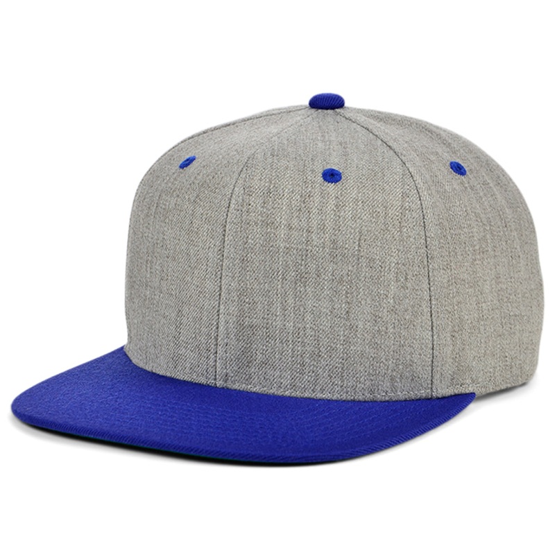 YP Classics Premium Snapback – Grey/Royal Blue Adjustable