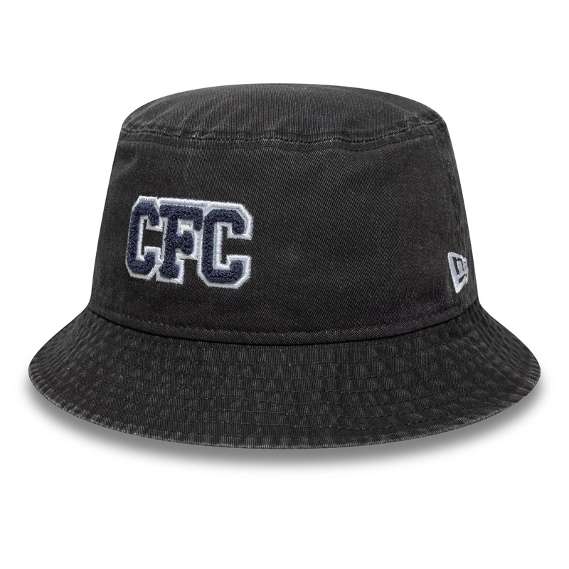 Chelsea FC Lion Crest Collegiate Black Bucket Hat S