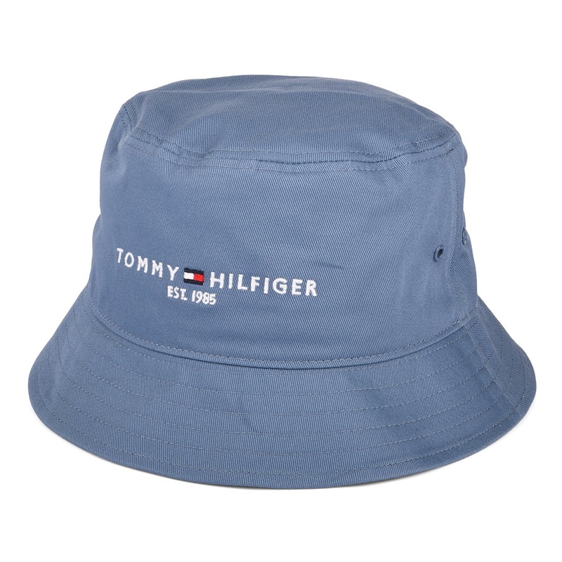 Tommy Hilfiger Hats TH Established Organic Cotton Bucket Hat – Slate Blue 1-Size