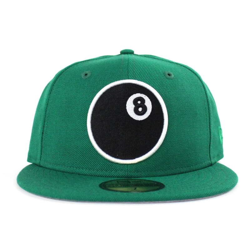 8 Ball New Era 59Fifty Fitted Hat (Green Gray Under Brim) 7