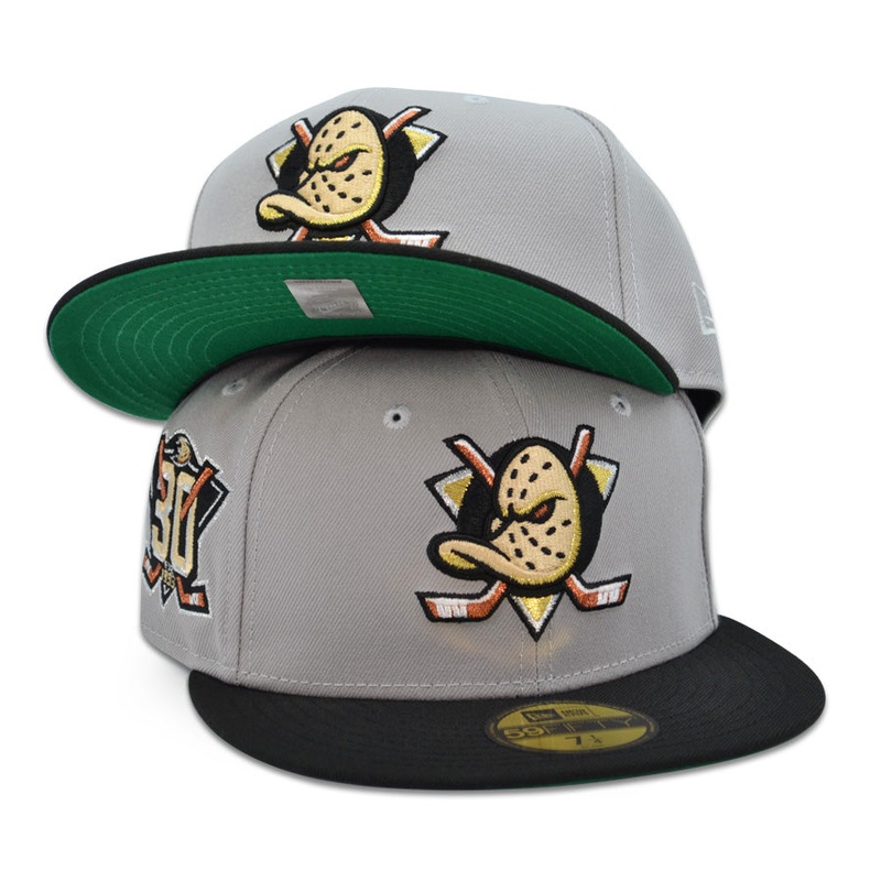 Anaheim Ducks “M2” Exclusive New Era 59Fifty Fitted Hat – Ghost Gray/Black 6 7/8
