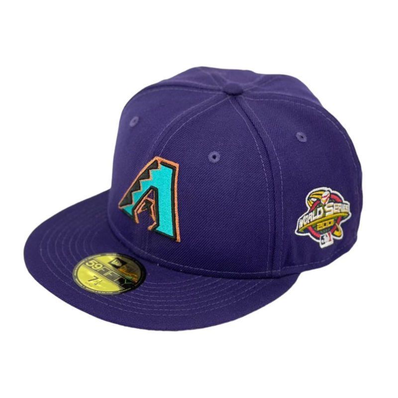 ARIZONA DIAMONDBACKS PURPLE (2001 WORLD SERIES) NEW ERA 59FIFTY FITTED (GREY BRIM) 67/8