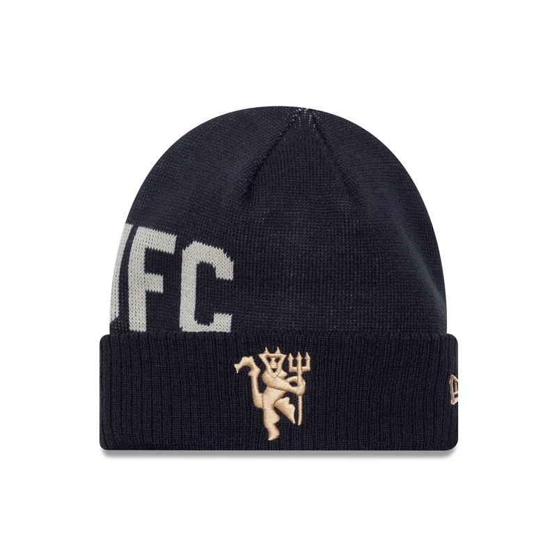 Manchester United FC Navy Cuff Knit Beanie Hat OSFM