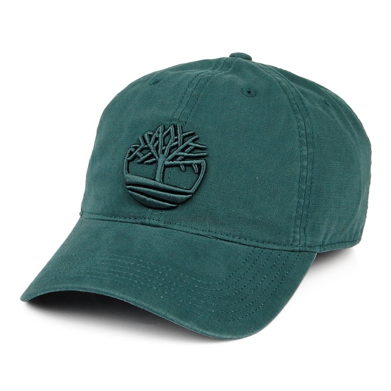Timberland Hats Soundview Cotton Canvas Baseball Cap – Sea Green Adjustable
