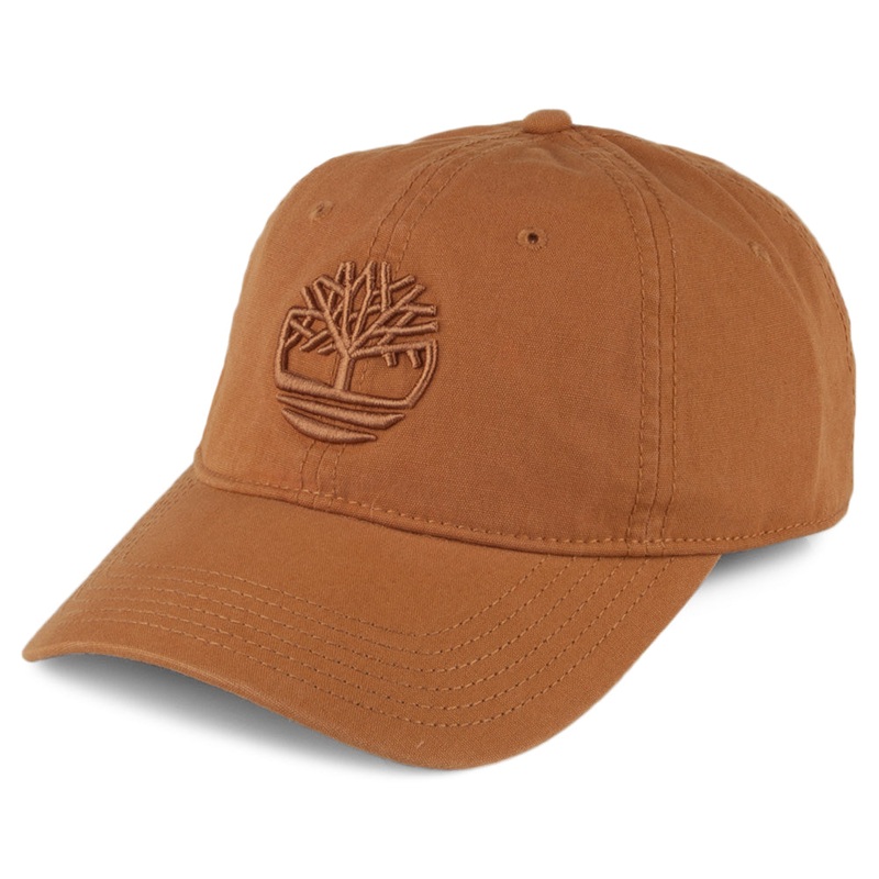 Timberland Hats Soundview Cotton Canvas Baseball Cap – Wheat Adjustable