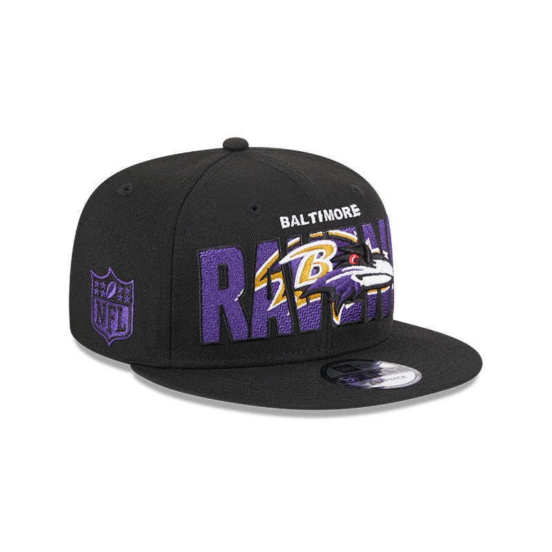 Baltimore Ravens New Era 2023 NFL Draft 9FIFTY Snapback Adjustable Hat – Black