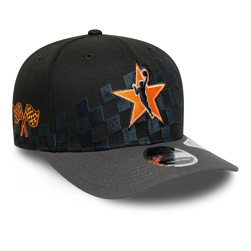 WNBA 2025 All Star Game Logo Black 9SEVENTY Stretch Snap Adjustable Cap OSFM