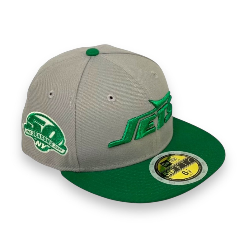 (KIDS) NEW YORK JETS (GREY) “50TH SEASON” NEW ERA 59FIFTY FITTED 63/8