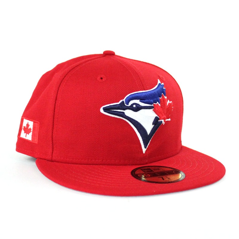 Toronto Blue Jays Canada Day New Era 59Fifty Fitted Hat (Red Gray Under Brim) 7