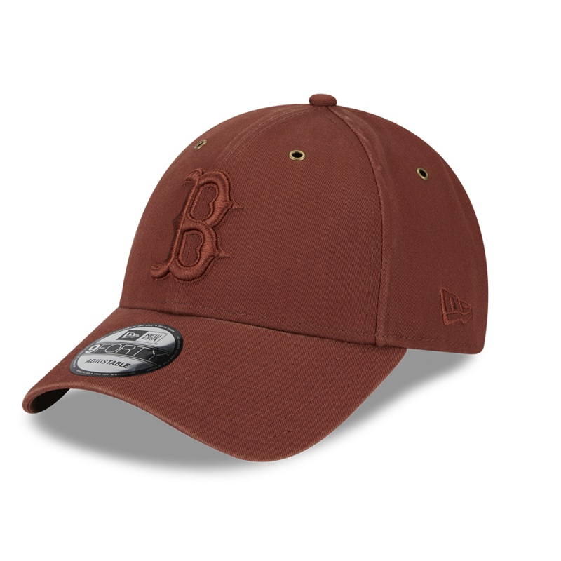 Boston Red 9FORTY Sox Washed Canvas Brown Cap One Size