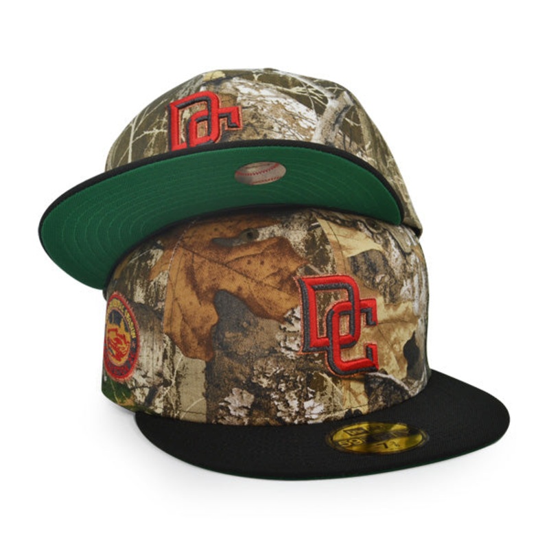 Washington Nationals DC 2008 INAUGURAL SEASON Exclusive New Era 59Fifty Fitted Hat – Real Tree Camo/Black 6 7/8