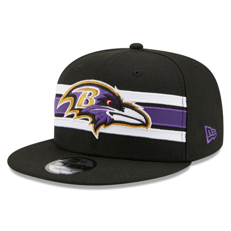 Baltimore Ravens New Era NFL THROWBACK STRIKE 9Fifty Snapback Hat – Black