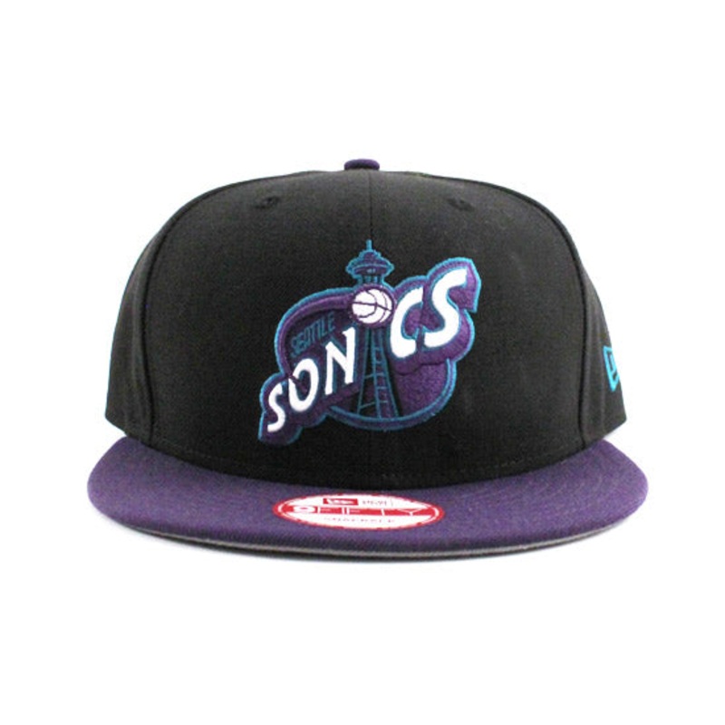 Seattle SuperSonics New Era 9FIFTY Snapback Hat (AIR JORDAN RETRO 8 AQUA) One Size