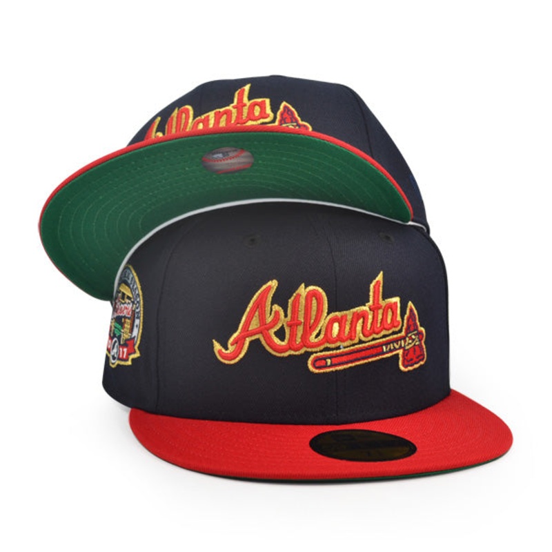 Atlanta Braves 2017 INAUGURAL SEASON Exclusive New Era 59Fifty Fitted Hat – Navy/Red 6 7/8