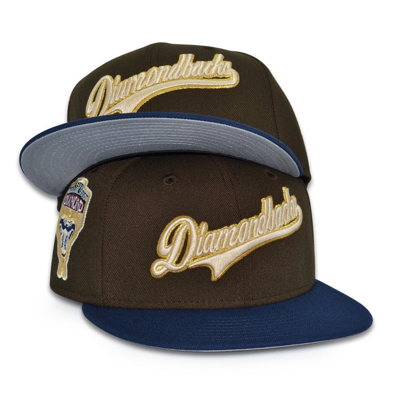 Arizona Diamondbacks “WHITE MAMBA” Exclusive New Era 59Fifty Fitted Hat – Walnut/Oceanside 6 7/8