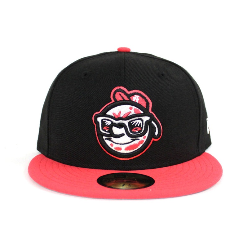 Asheville Tourists New Era 5950 Fitted Hats (Black Lava Red Gray Under Brim) 7