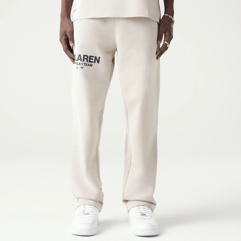 McLaren Racing Washed Pack Cream Straight Leg Joggers XS