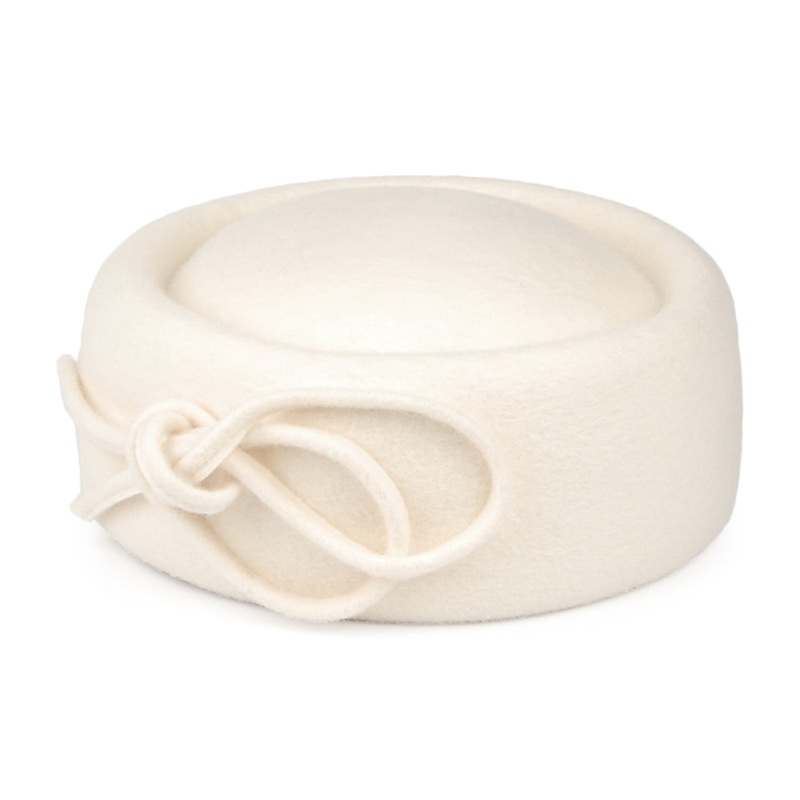Whiteley Hats Bouvier Wool Pillbox Hat – Winter White 1-Size