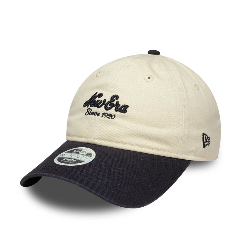Womens New Era Black and Cream 9TWENTY Adjustable Cap OSFM
