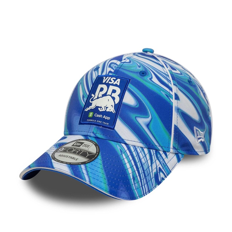 Visa Cash App Racing Bulls All Over Print Blue 9FORTY Adjustable Cap OSFM