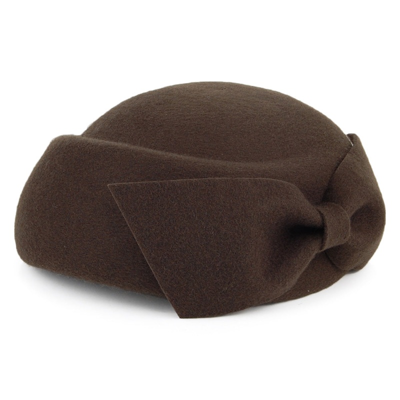 Whiteley Hats Avery Wool Pillbox Hat with Bow – Moss 1-Size