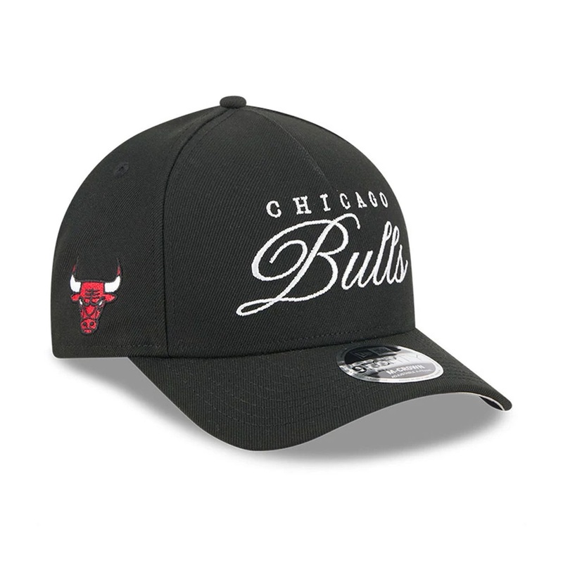 Chicago Bulls NBA Draft 2025 Black 9FORTY M-Crown A-Frame Adjustable Cap OSFM