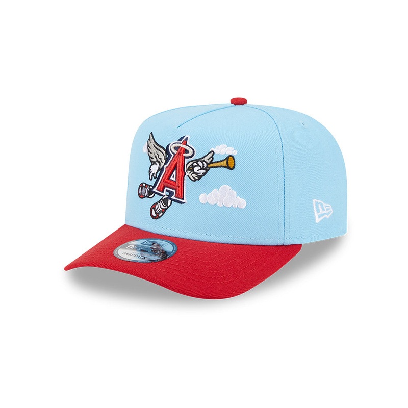 Anaheim Angels New Era CARTOON SERIES A-Frame 9Fifty Snapback MLB Hat – Sky/Red