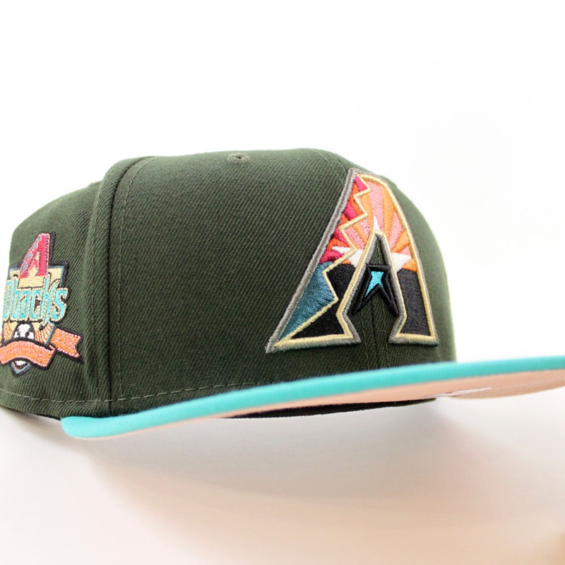 Arizona Diamondbacks 10TH ANNIVERSARY New Era 59Fifty Fitted Hat (DARK SEAWEED TEAL BLUSH SKY Under Brim) 7