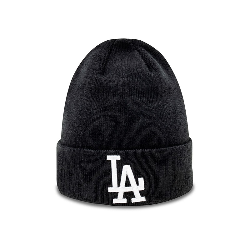 LA Dodgers Essential Black Cuff Beanie Hat OSFM