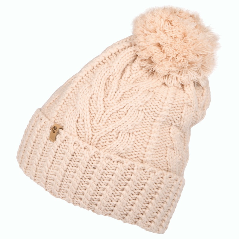 Timberland Hats Cable Knit Premium Bobble Hat – Rose 1-Size