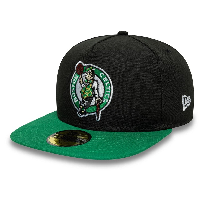 Boston Celtics NBA Flat Black 59FIFTY A-Frame Fitted Cap 6 7/8