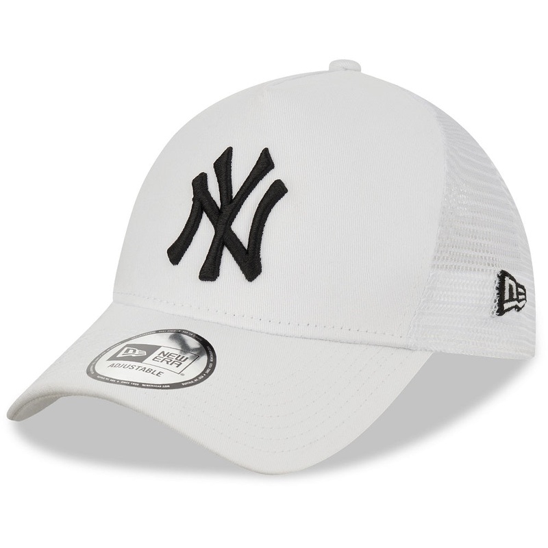 New York Yankees A-Frame Essential White Trucker Cap One Size