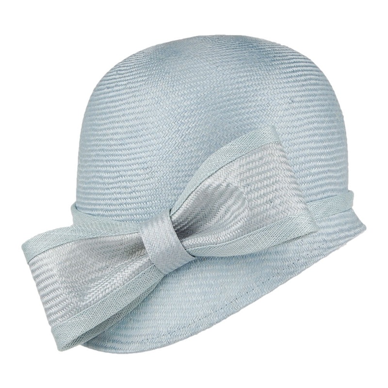 Whiteley Hats Anna Cloche With Bow – Light Blue 1-Size