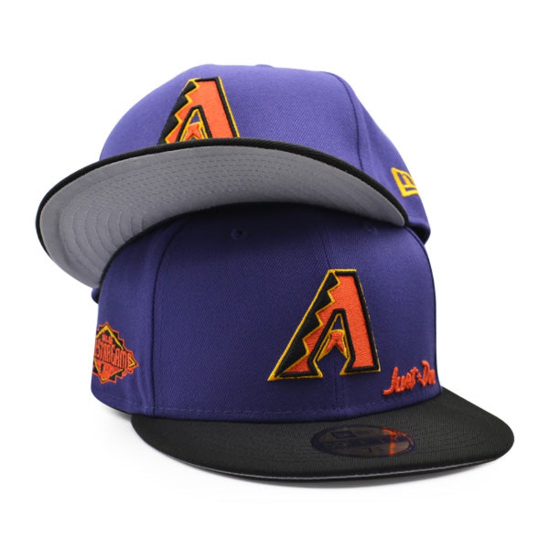 Arizona Diamondbacks JUST DON 2011 All-Star Game Exclusive New Era 59Fifty Fitted Hat  Purple/Black/Orange 7