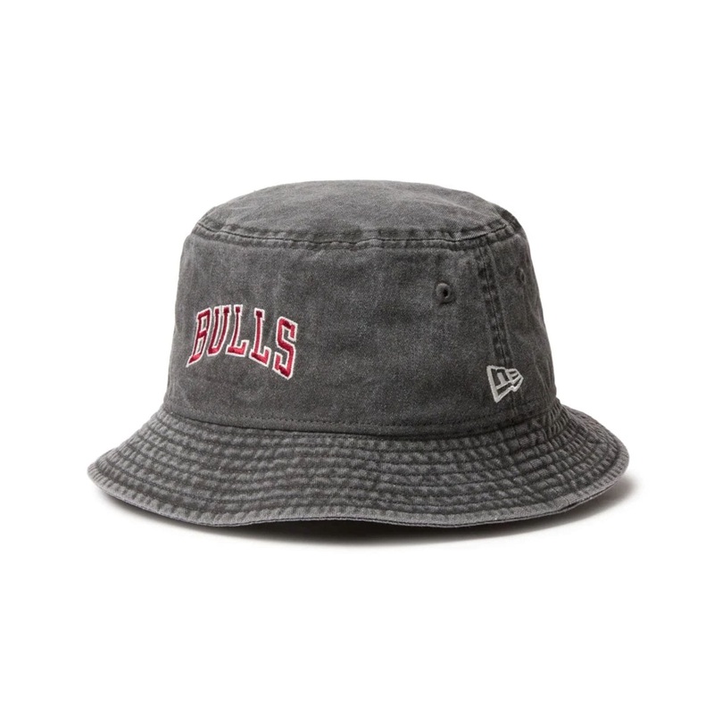 Chicago Bulls NBA Acid Wash Black Bucket Hat S-M