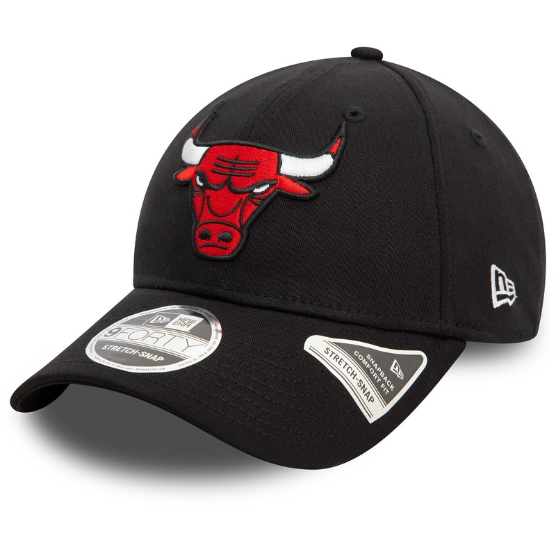 Chicago Bulls 9FORTY NBA Stretch Snap Black Cap One Size