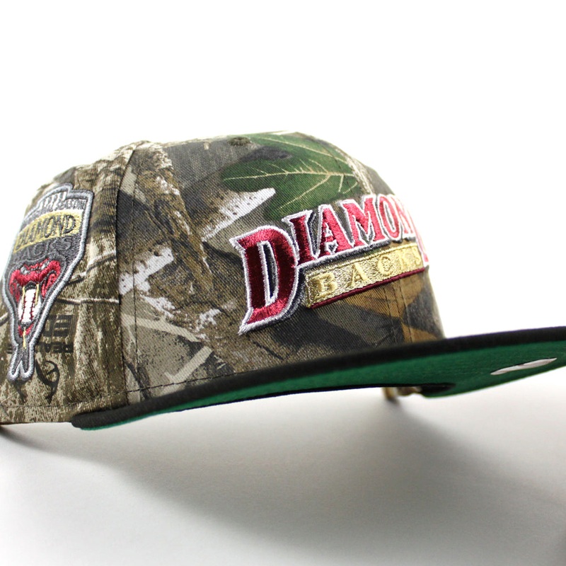 Arizona Diamondbacks 1998 Inaugural Season New Era 59Fifty Fitted Hat (RealTree Camo Black Green Under Brim) 7