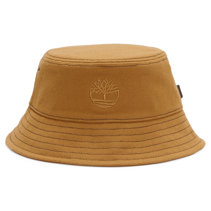 Timberland Hats Heritage Cotton Canvas Bucket Hat – Wheat Small/Medium