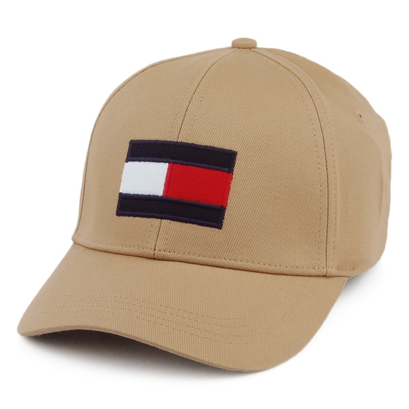 Tommy Hilfiger Hats Big Flag Baseball Cap – Khaki Adjustable