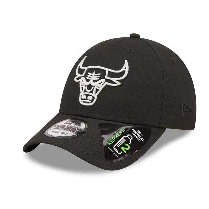 Chicago Bulls 9FORTY Repreve Monochrome Black Cap One Size