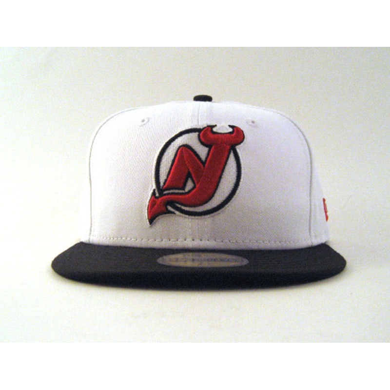 NEW JERSEY DEVILS  New Era 5950 Fitted Hats (WHITE BLACK RED) 7